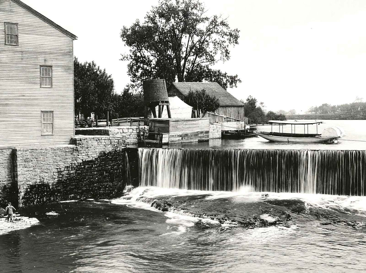 Root River Rapids, Racine, WI in 1904 vintage photo print