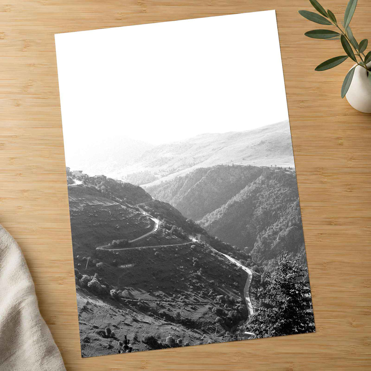 French Alps Black and White by Annie Spratt Photo Print Wall Decor