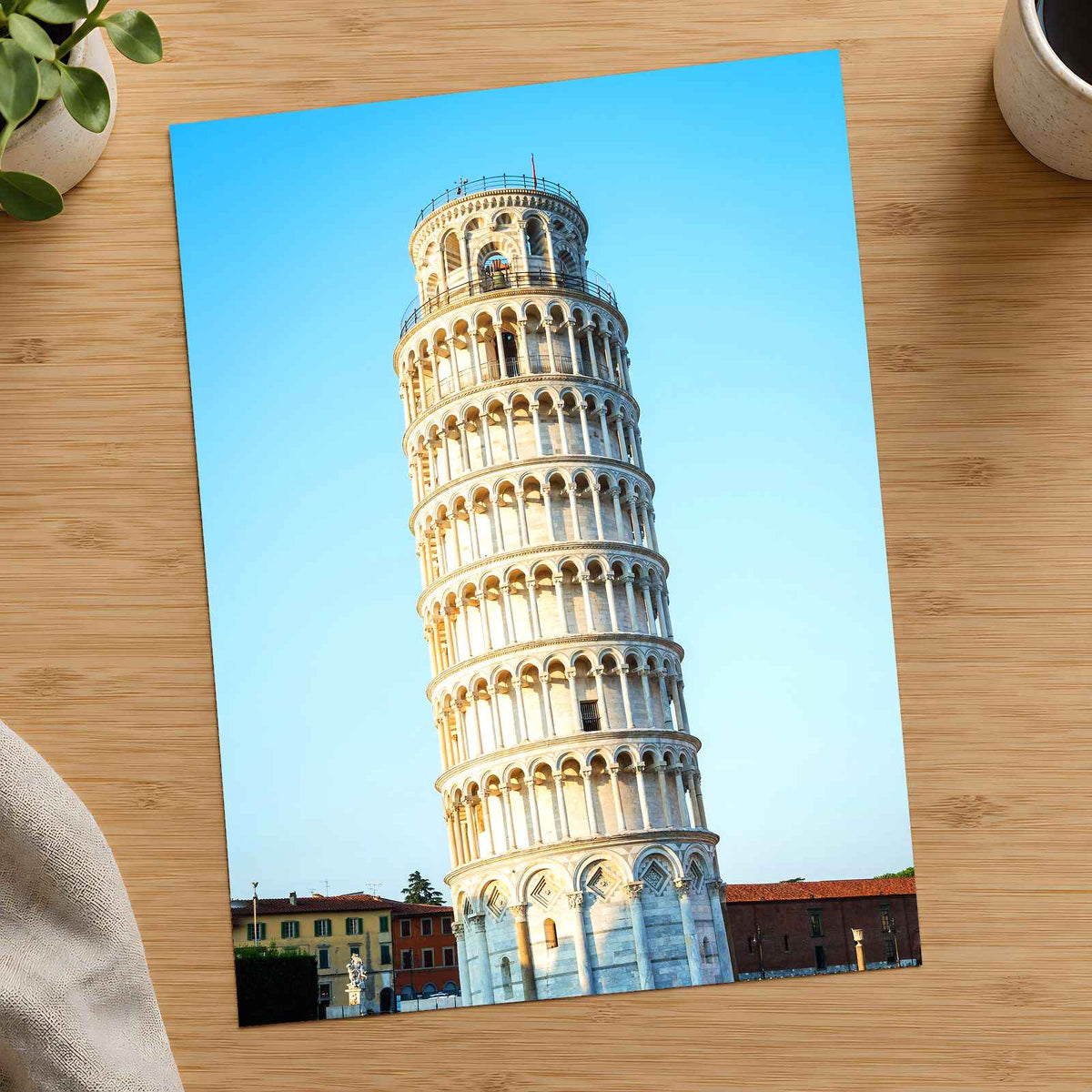 Leaning Tower of Pisa in Italy Photo Print Wall Decor