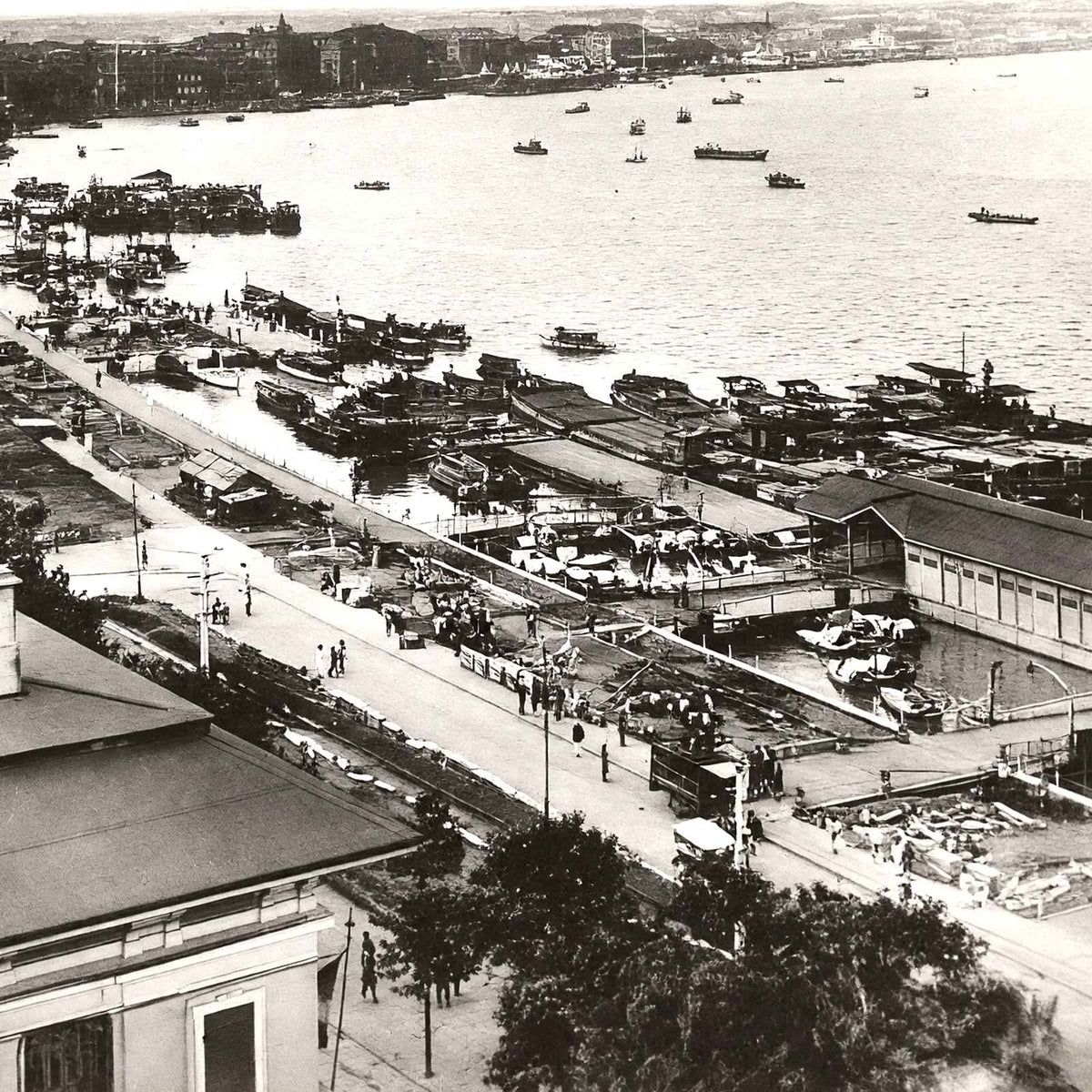 The Bund, Shanghai, China vintage photo print