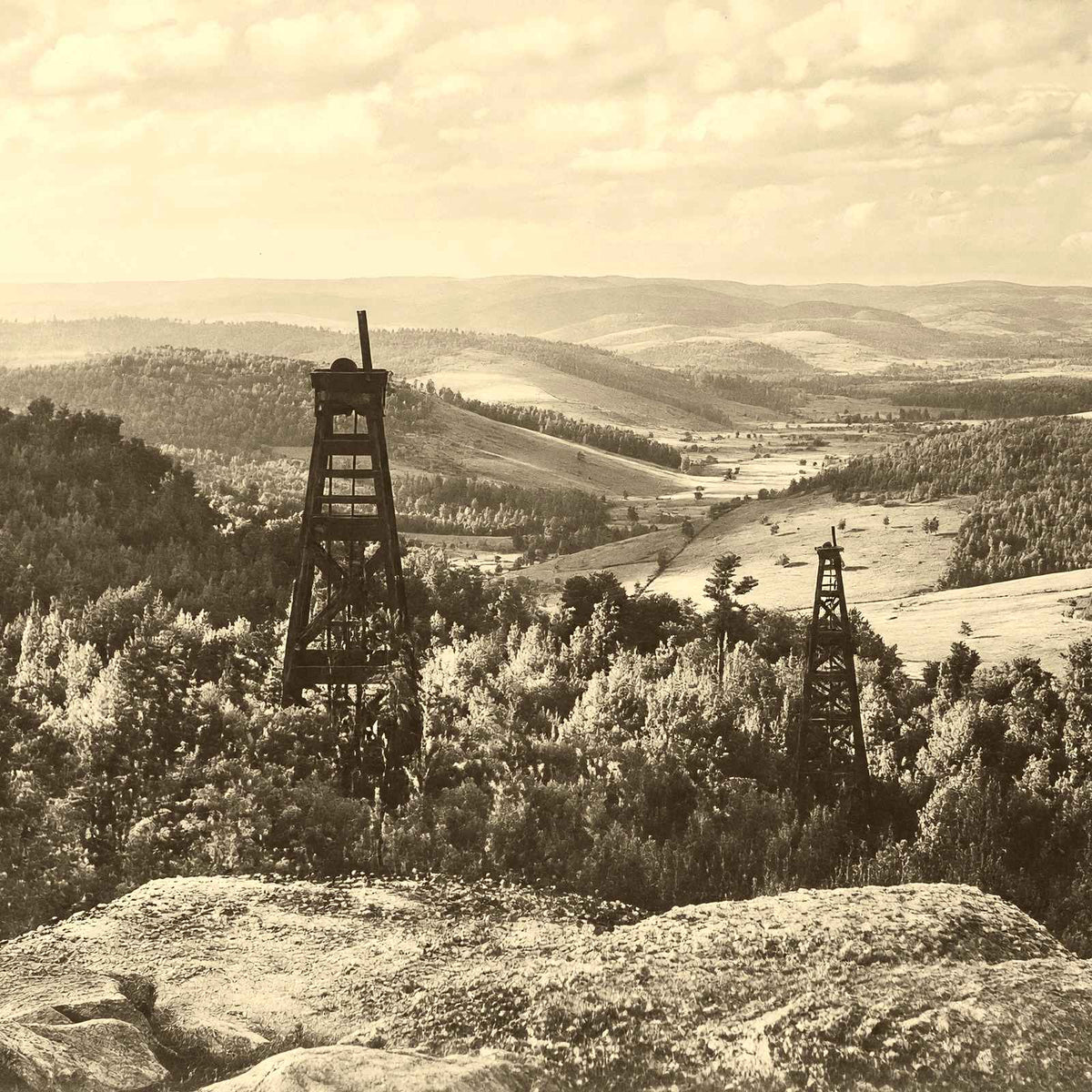 Four-Mile Valley from Rock City, Bradford PA vintage photo print