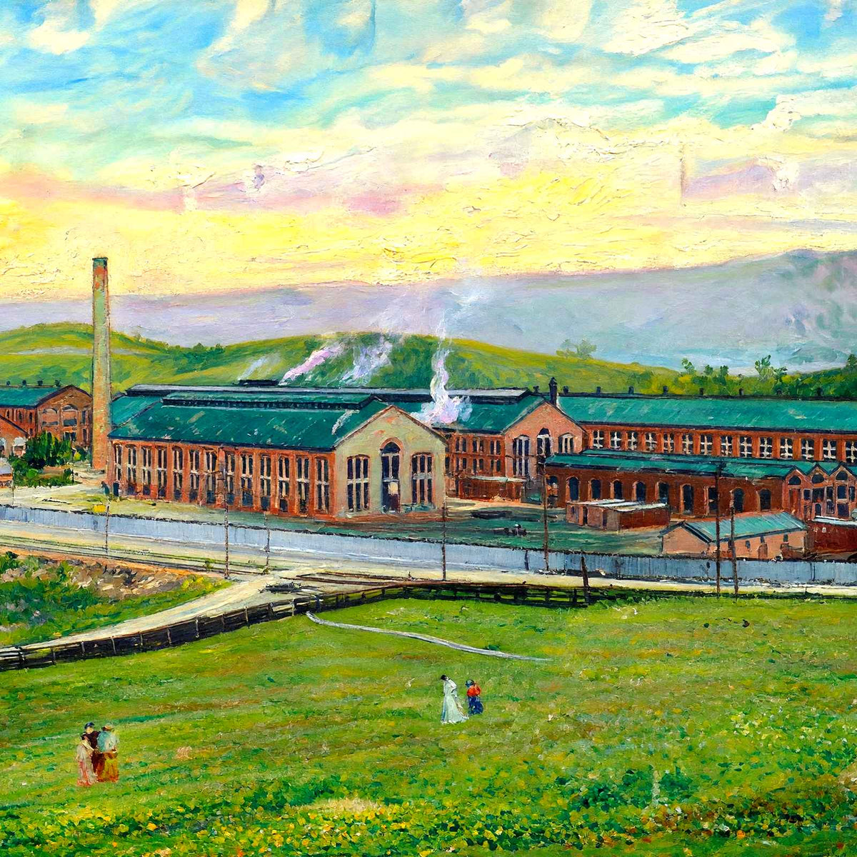Juniata Shops, Altoona, PA in 1906 art print