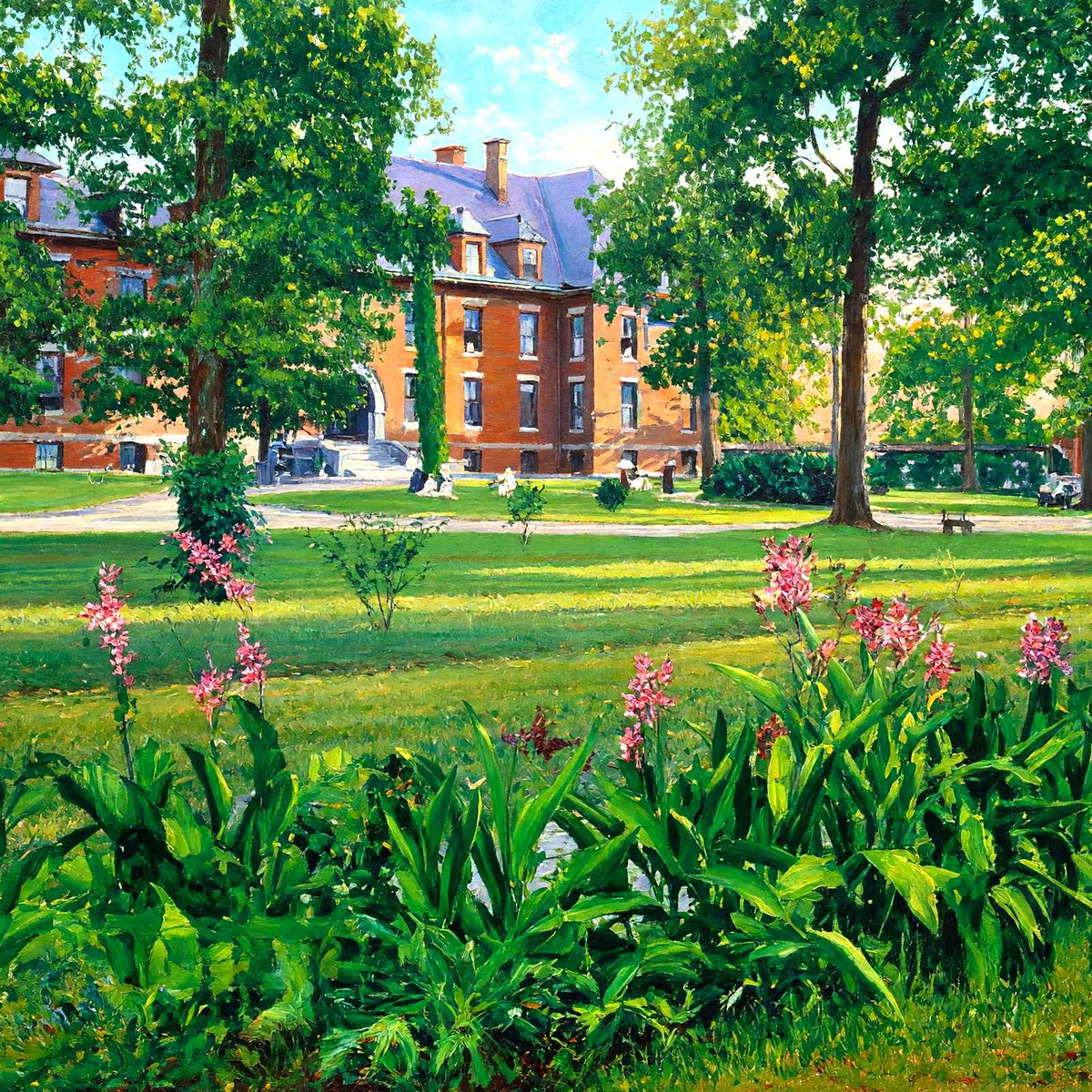 Elizabeth College, Charlotte, NC in 1906 art print