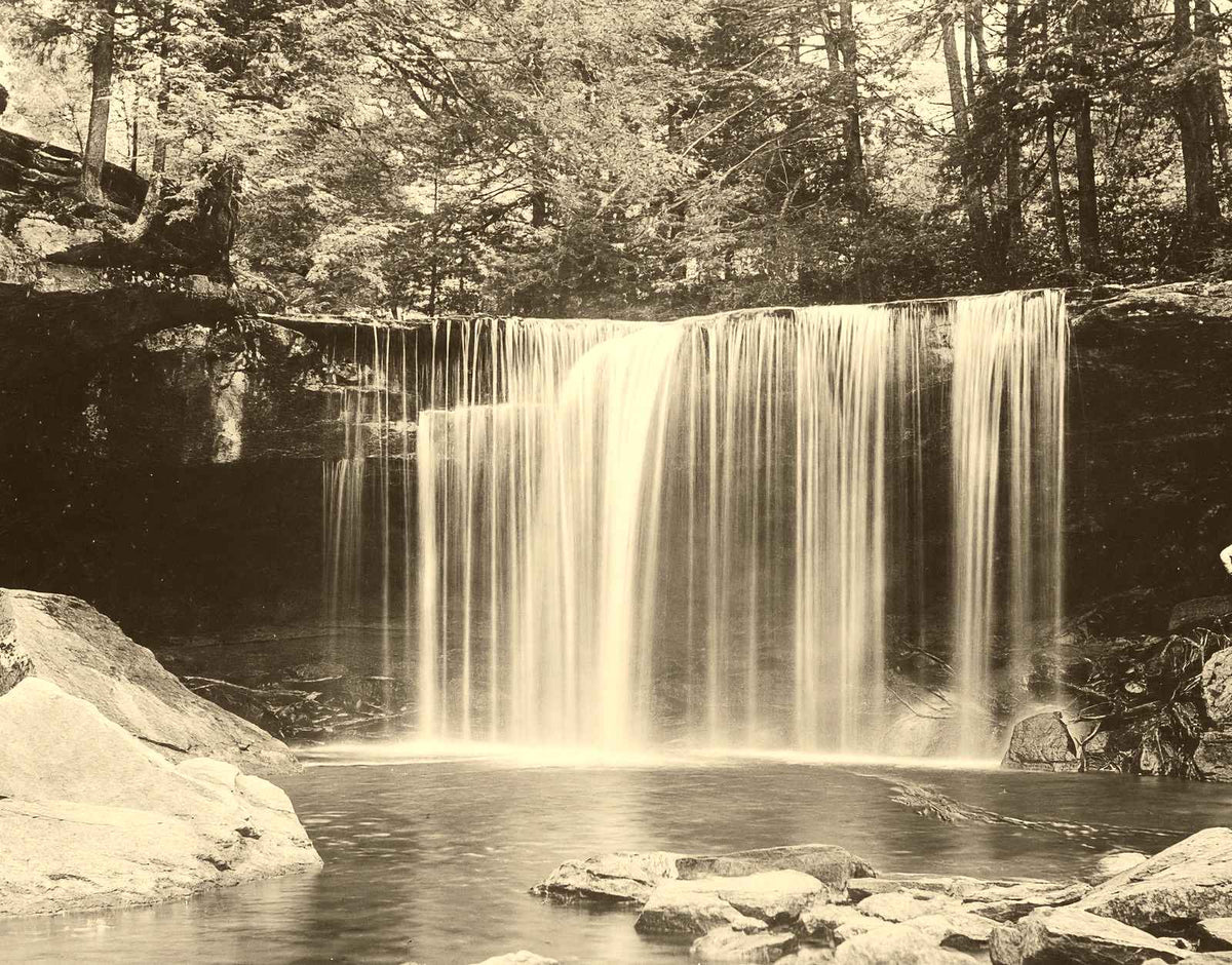 Falls at Cascade Park, New Castle PA 1905 vintage photo print