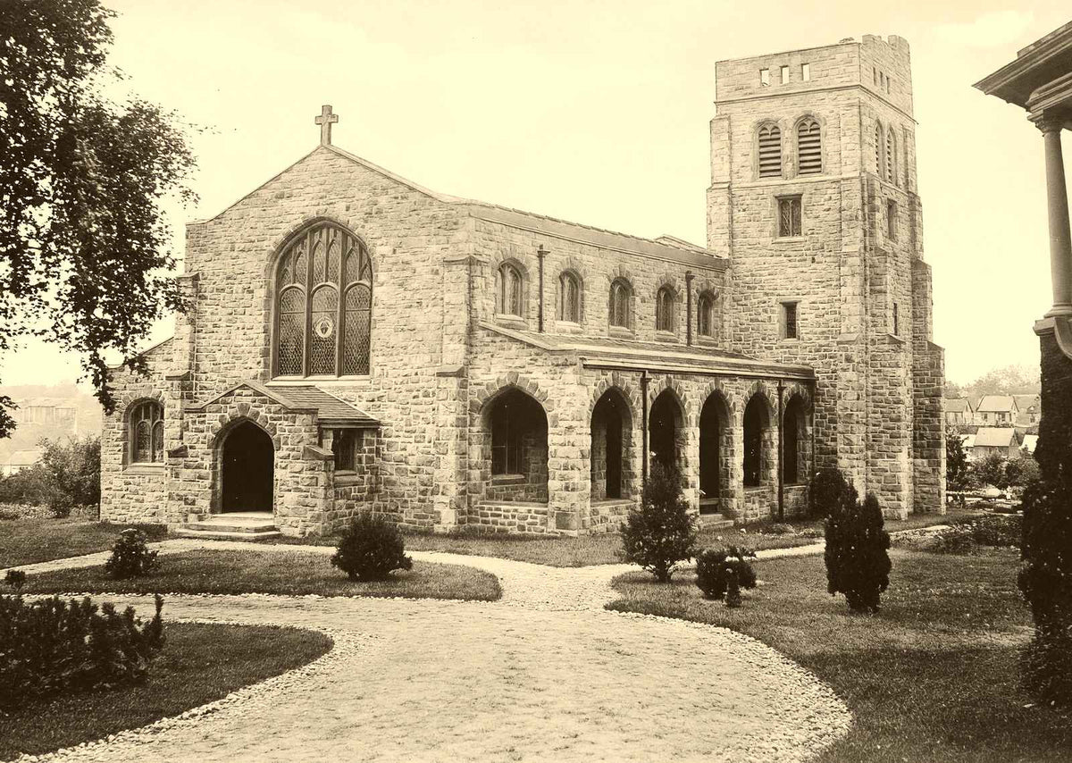Hill School Chapel, Pottstown, PA in 1904 vintage print