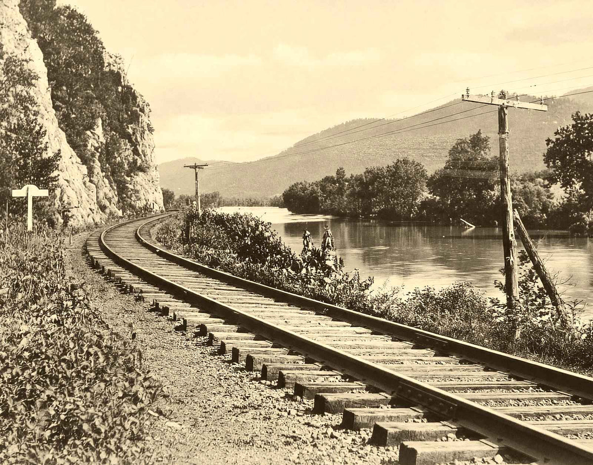French Broad River Near Asheville NC in 1907 vintage photo print