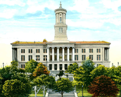 State Capitol, Nashville, TN in 1906 vintage print
