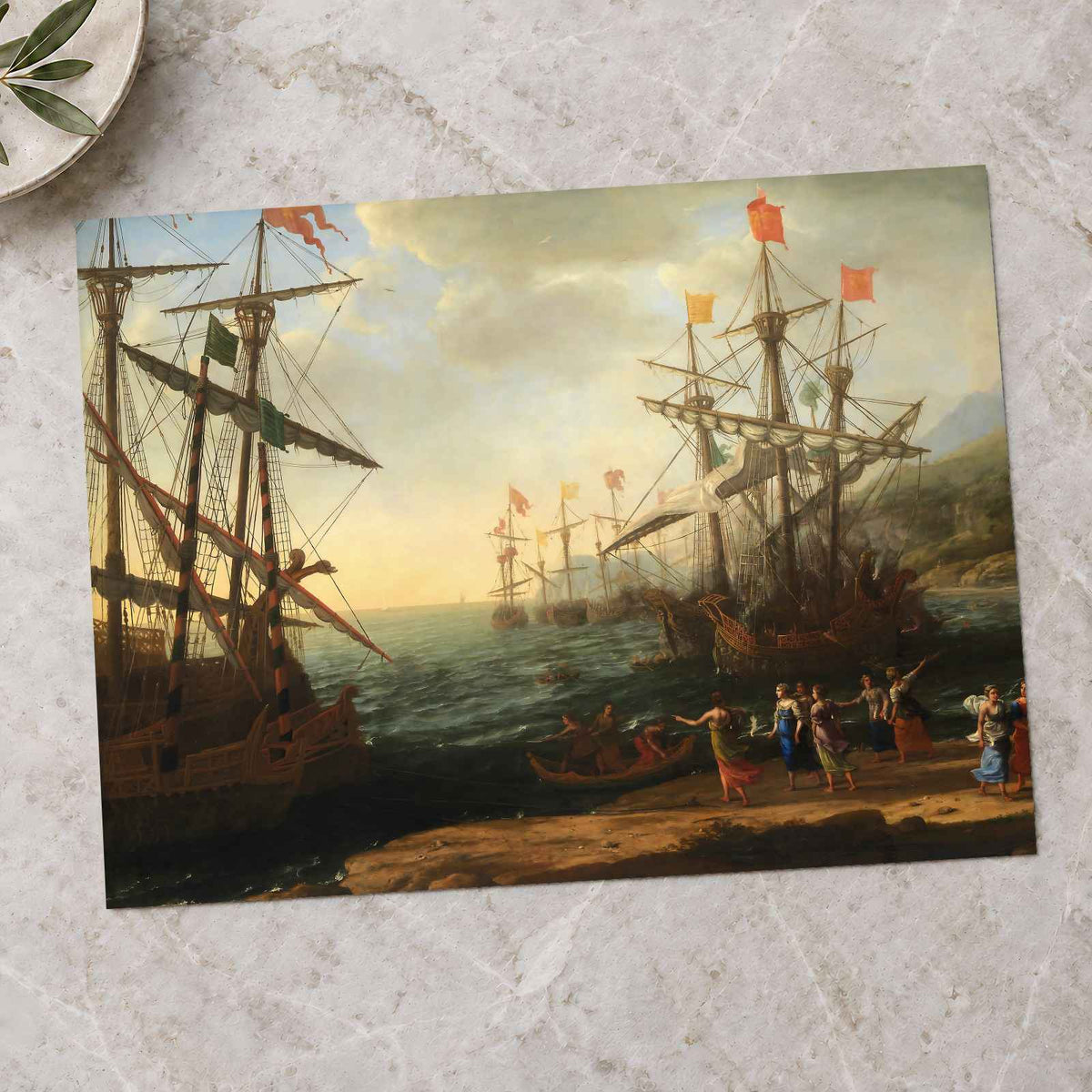 The Trojan Women Setting Fire to Their Fleet painting print by Claude Lorrain (Claude Gellée) (1643)