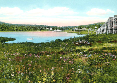 Lake Royer, Pen Mar PA in 1908 vintage print
