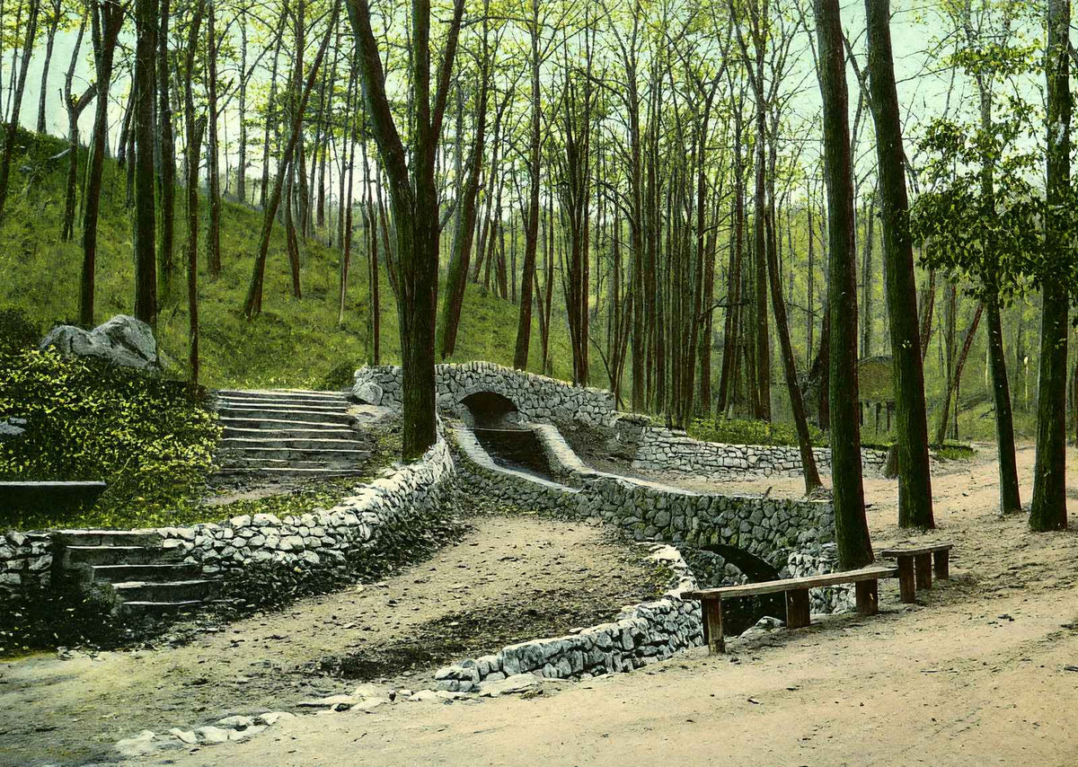 Mineral Springs Park, Reading, PA in 1907 vintage print