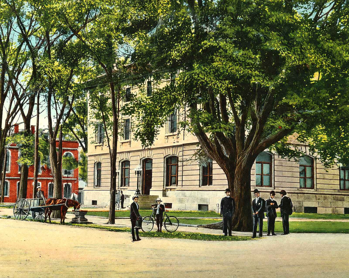 Post Office & Court House, Elizabeth City, NC vintage print