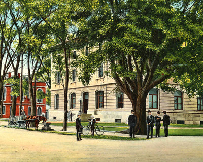 Post Office & Court House, Elizabeth City, NC vintage print