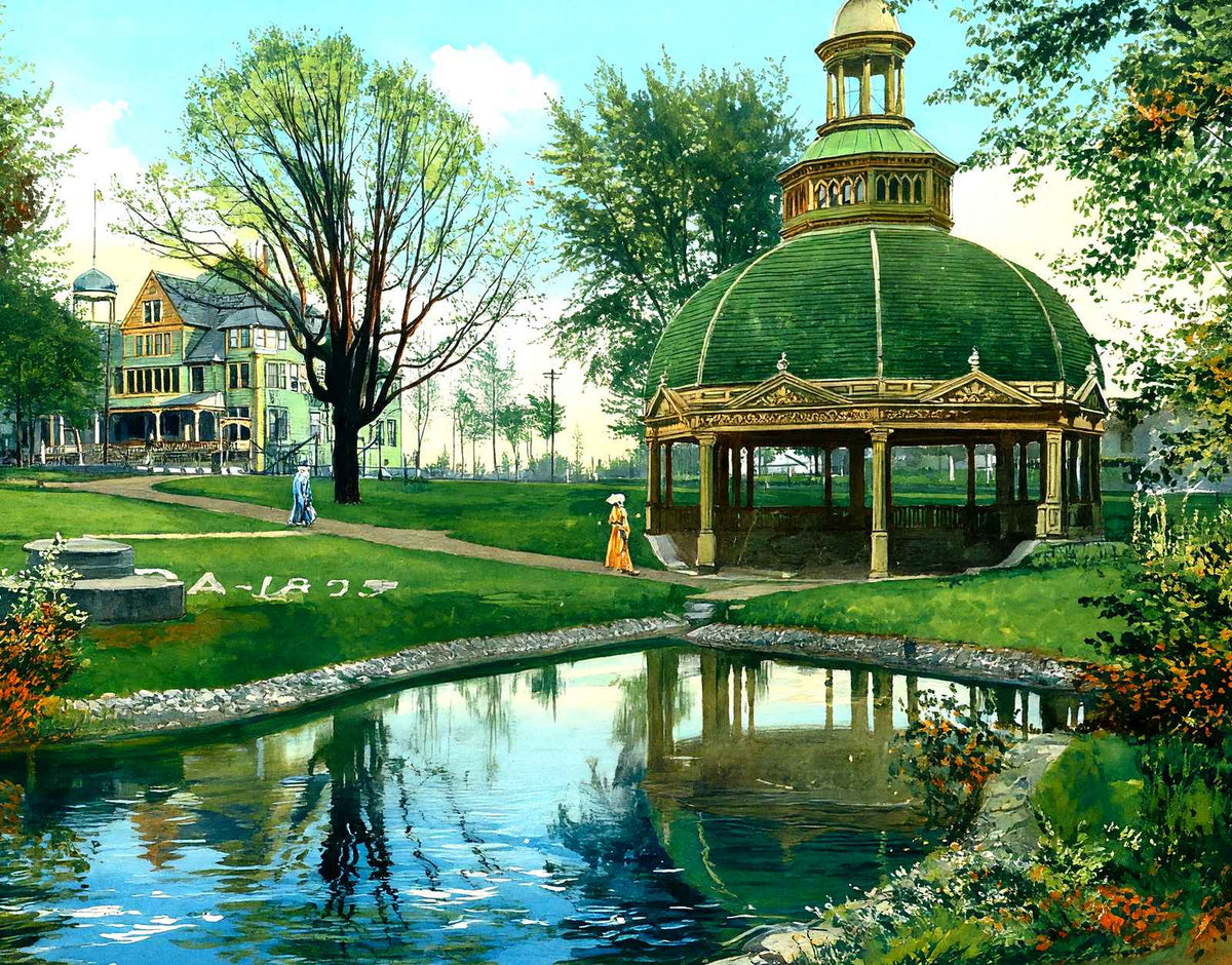 Bethesda Spring, Waukesha, WI in 1906 art print