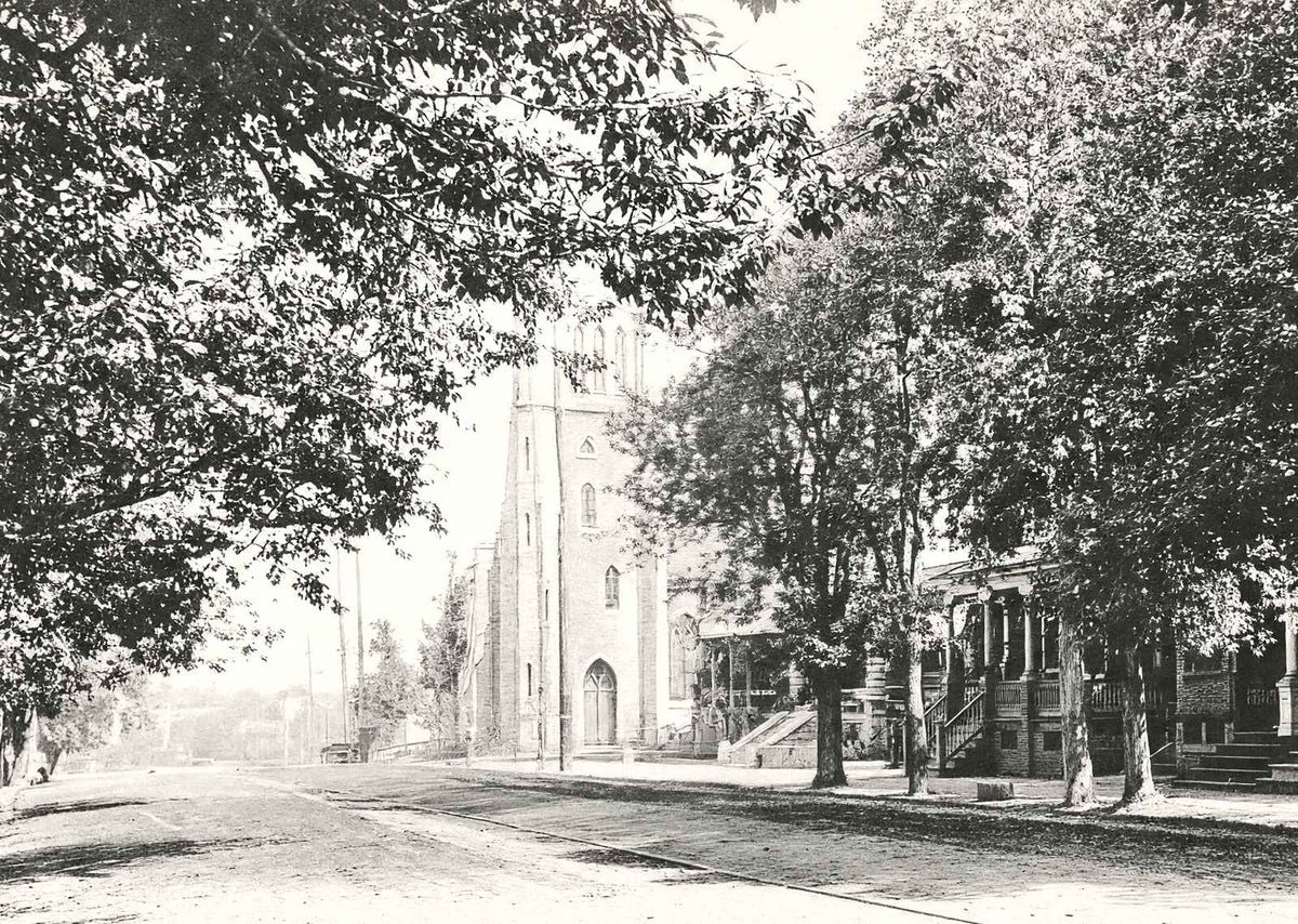 North Hanover Street, Pottstown, PA in 1904 vintage photo print