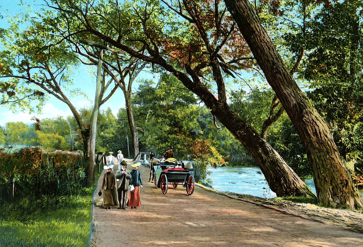 Lover's Bridge on the Swannanoa, Asheville vintage print