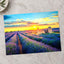 French Lavender Field at Sunset Photo Print Wall Decor