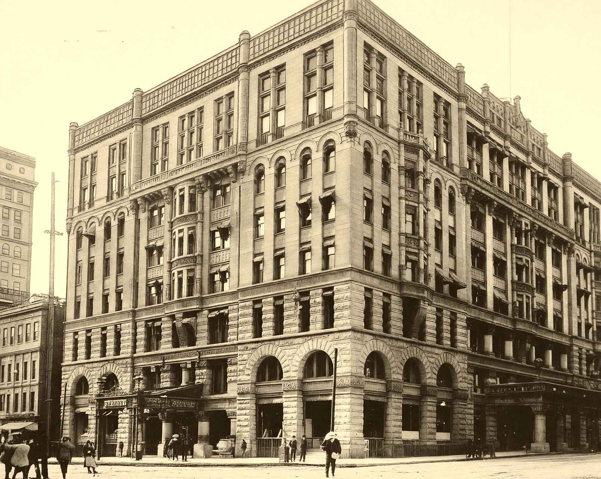 Pfister Hotel, Milwaukee WI in 1905 vintage print