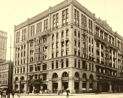 Pfister Hotel, Milwaukee WI in 1905 vintage print
