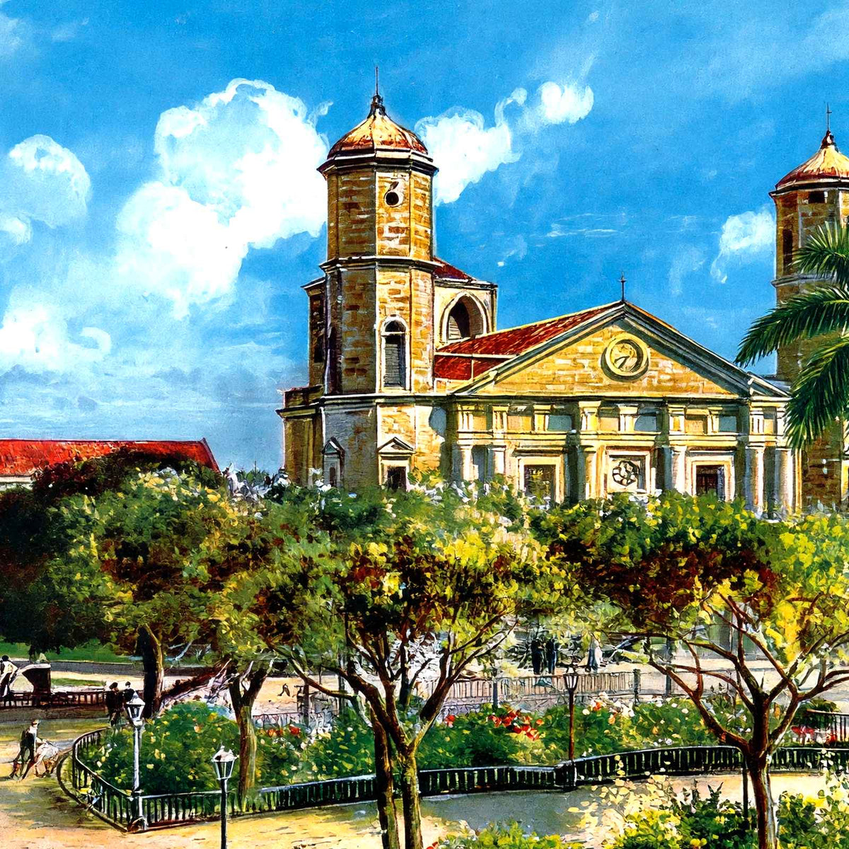The Cathedral, Cardenas, Cuba vintage print
