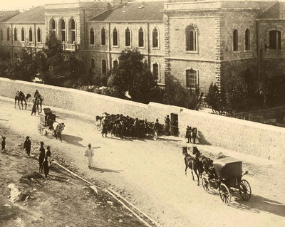 Shaare Zedek Hospital, Jerusalem restored photo print