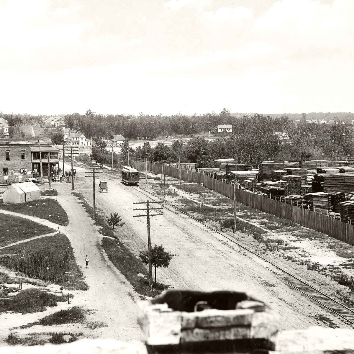 Main Street, Spencer NC in 1905 vintage photo print