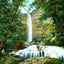 Falling Water, Waldens Ridge, TN in 1905 painting