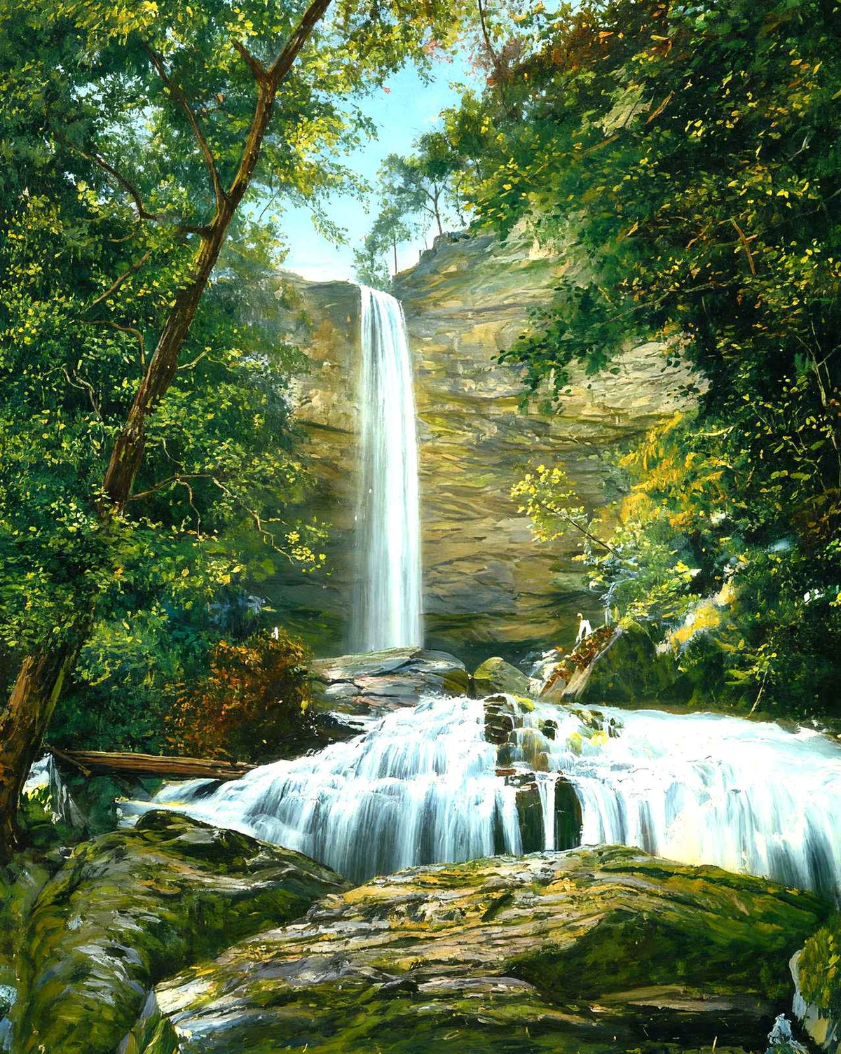 Falling Water, Waldens Ridge, TN in 1905 painting
