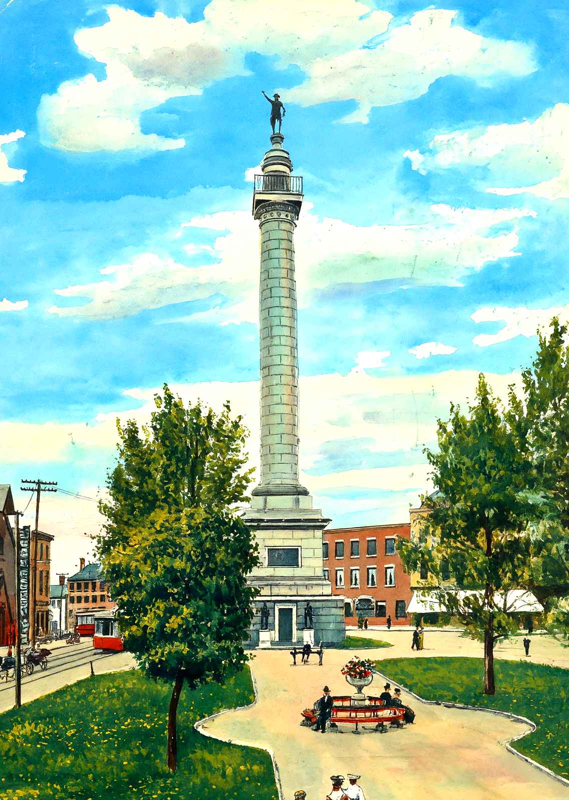 Battle Monument, Trenton, NJ in 1905 art print