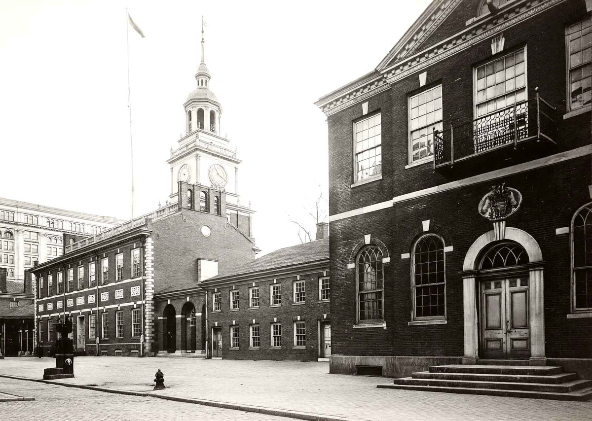 Independence Hall, Philadelphia PA in 1904 restored photo print