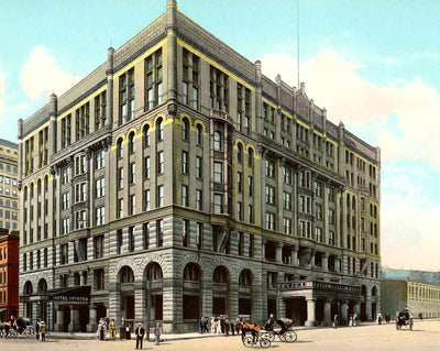 Hotel Pfister, Milwaukee, WI in 1905 vintage print