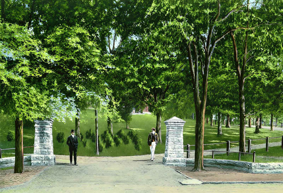 University of Tennessee Gateway, Knoxville TN vintage print