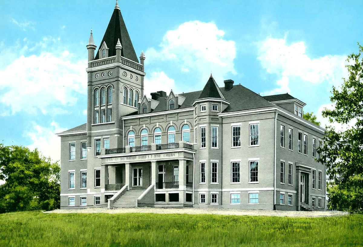 Grove School, Paris, TN in 1926 vintage print