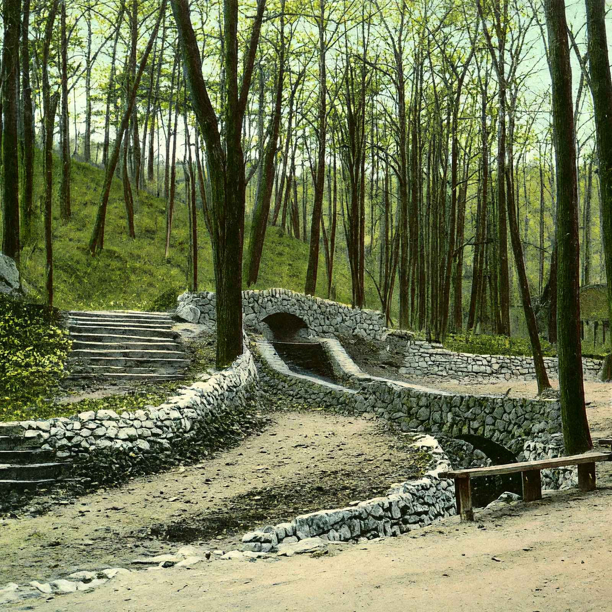 Mineral Springs Park, Reading, PA in 1907 vintage print