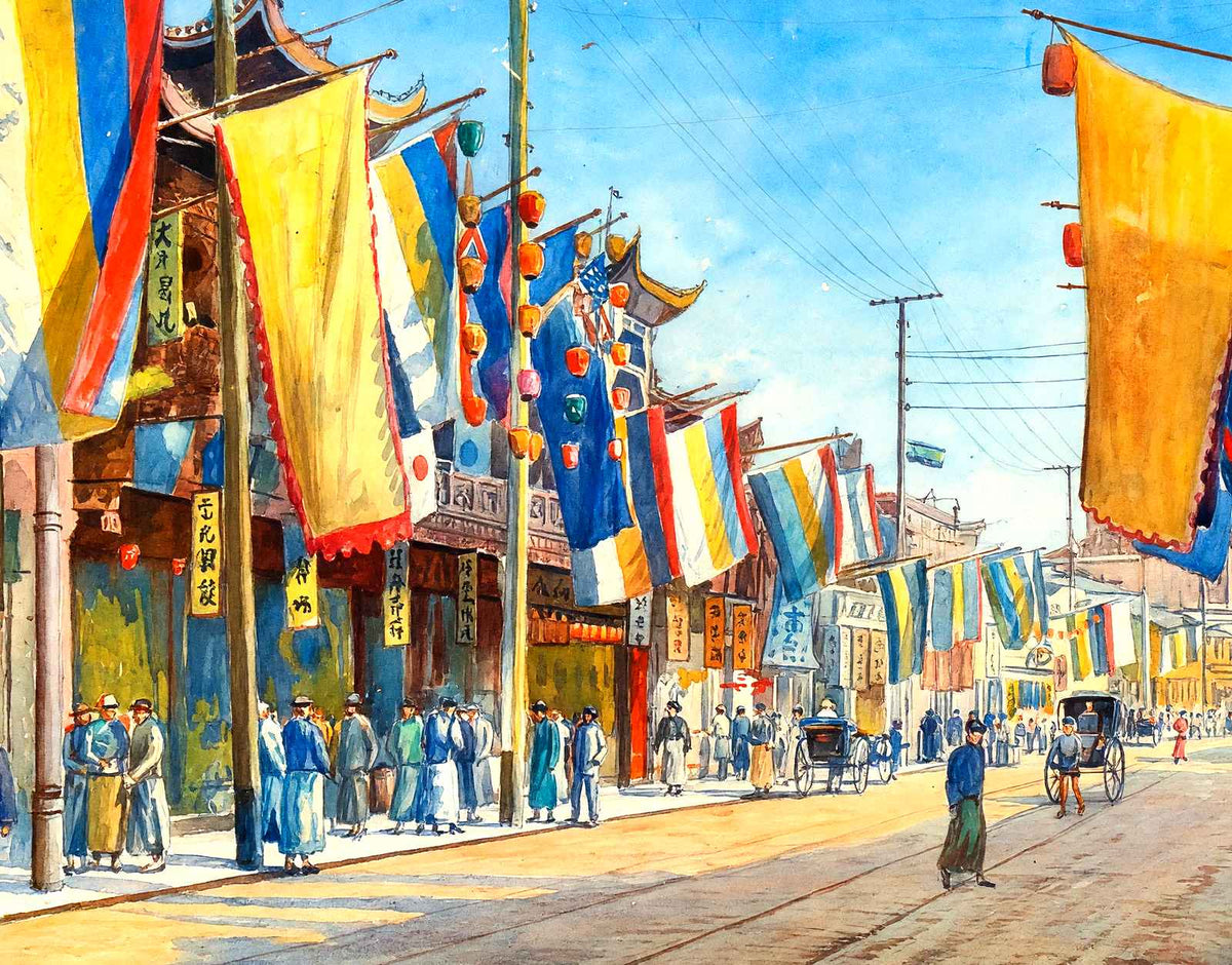 Nanking Road, Shanghai, China art print