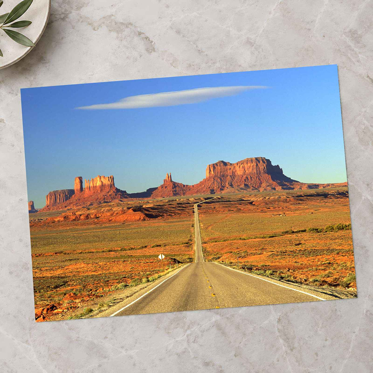 Monument Valley with Road in Arizona Photo Print Wall Decor