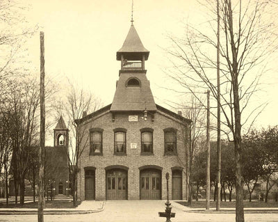 Town Hall, Philipsburg, PA in 1905 vintage photo print