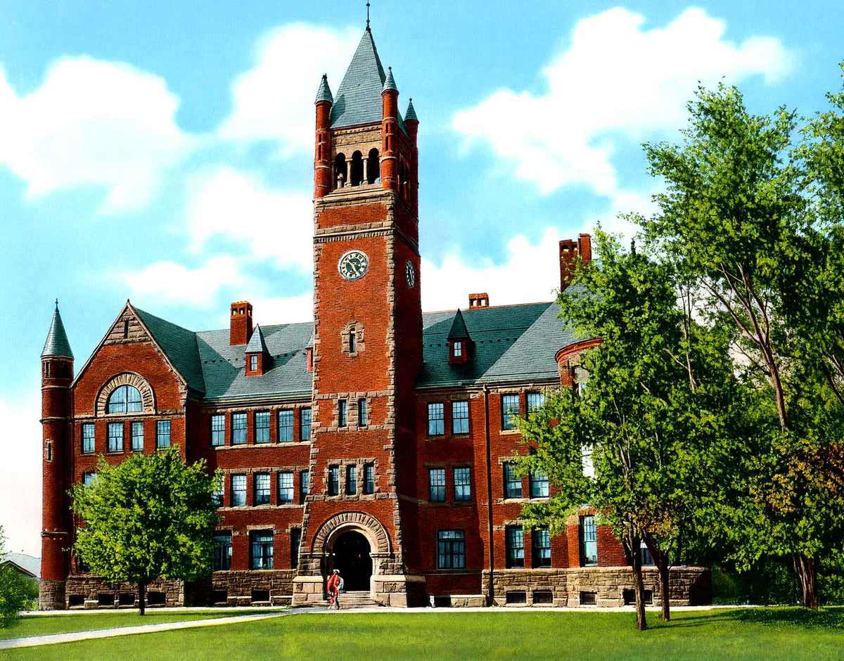 Recitation Hall, Gettysburg College PA, PA vintage print