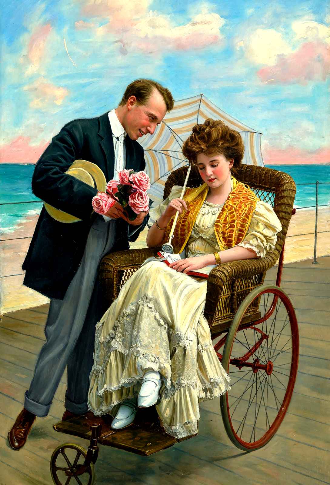A Strategic Move, Atlantic City, NJ in 1907 art print