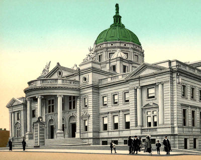 Washington County Court House in 1909 vintage print
