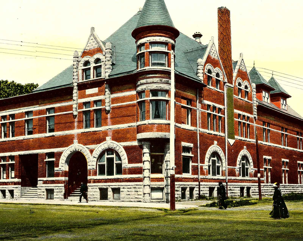 Ymca Building, Janesville, WI in 1907 vintage print