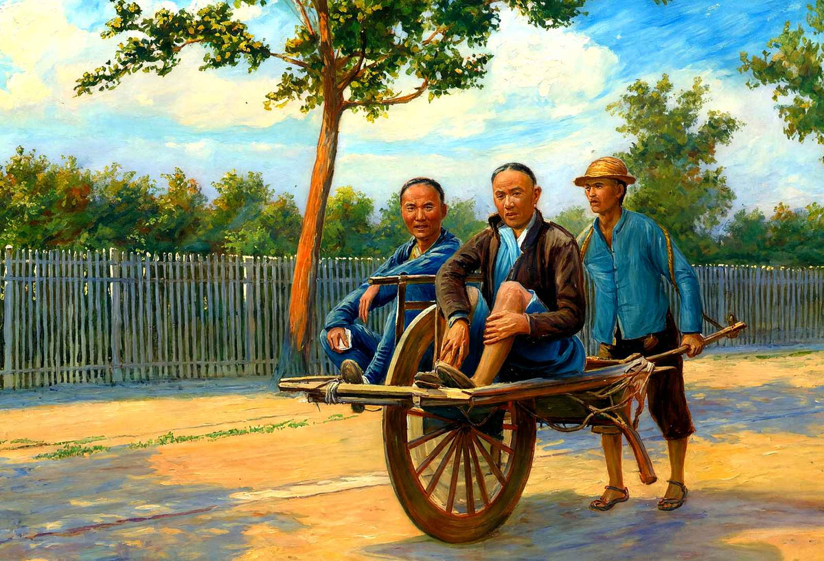 Shanghai Wheelbarrow, China art print