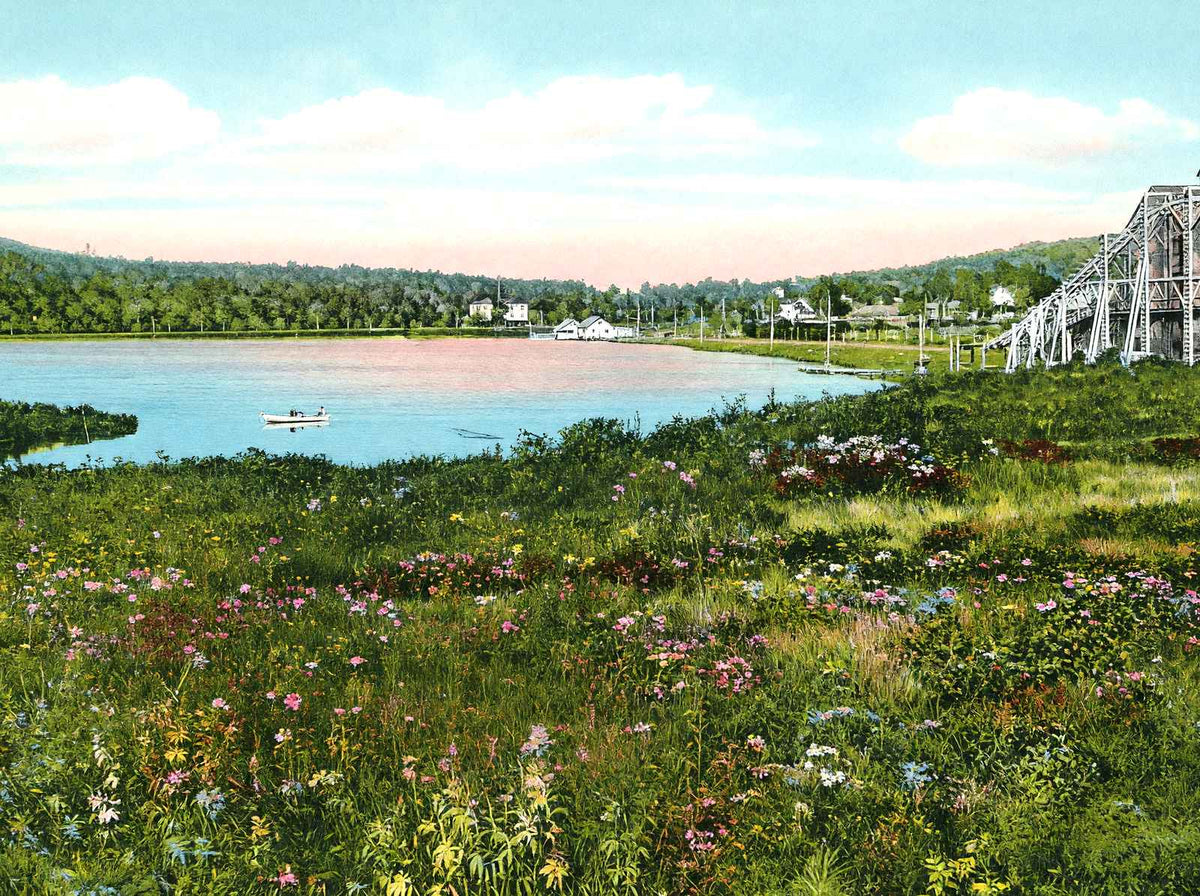 Lake Royer, Pen Mar PA in 1908 vintage print