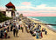On the Beach, Long Branch, NJ in 1905 vintage print