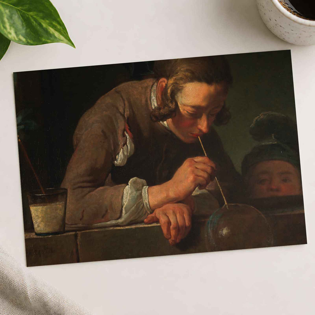 Soap Bubbles art print by Jean Siméon Chardin (1733)
