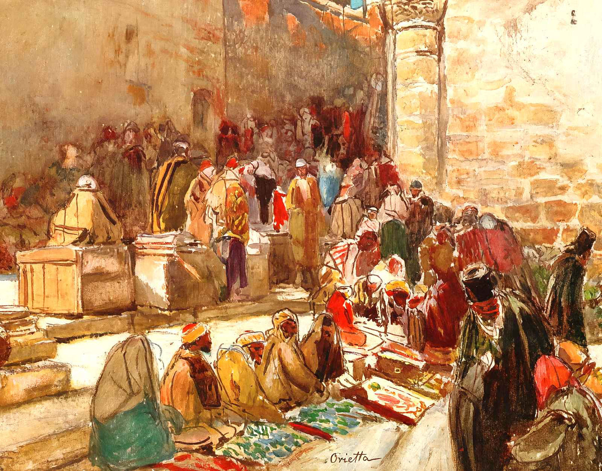 Forecourt of Holy Sepulchre, Jerusalem (1905) painting