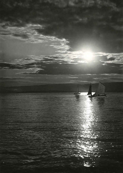 Moonlight on Superior Bay, Superior WI (1907) vintage print