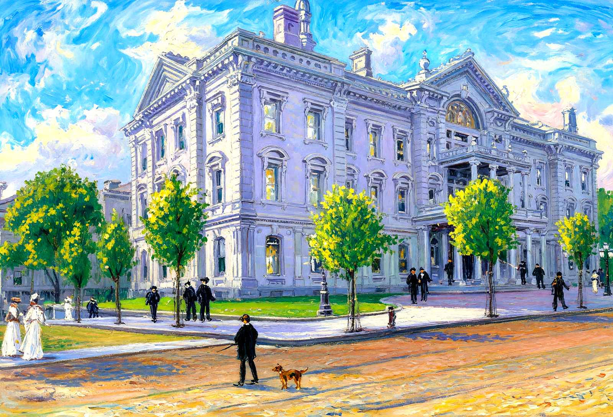 New Jersey State Capitol, Trenton, NJ in 1906 art print