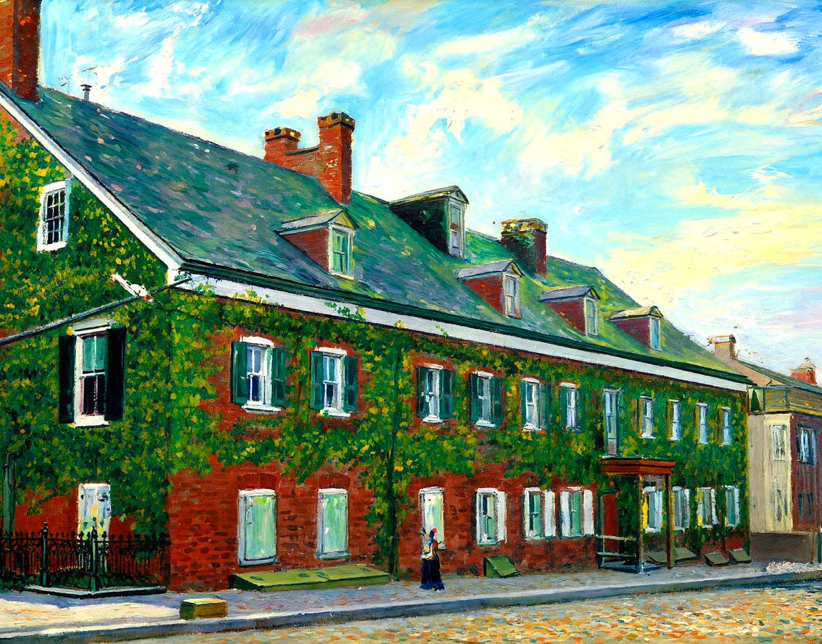 Widows House, Bethlehem PA in 1912 art print