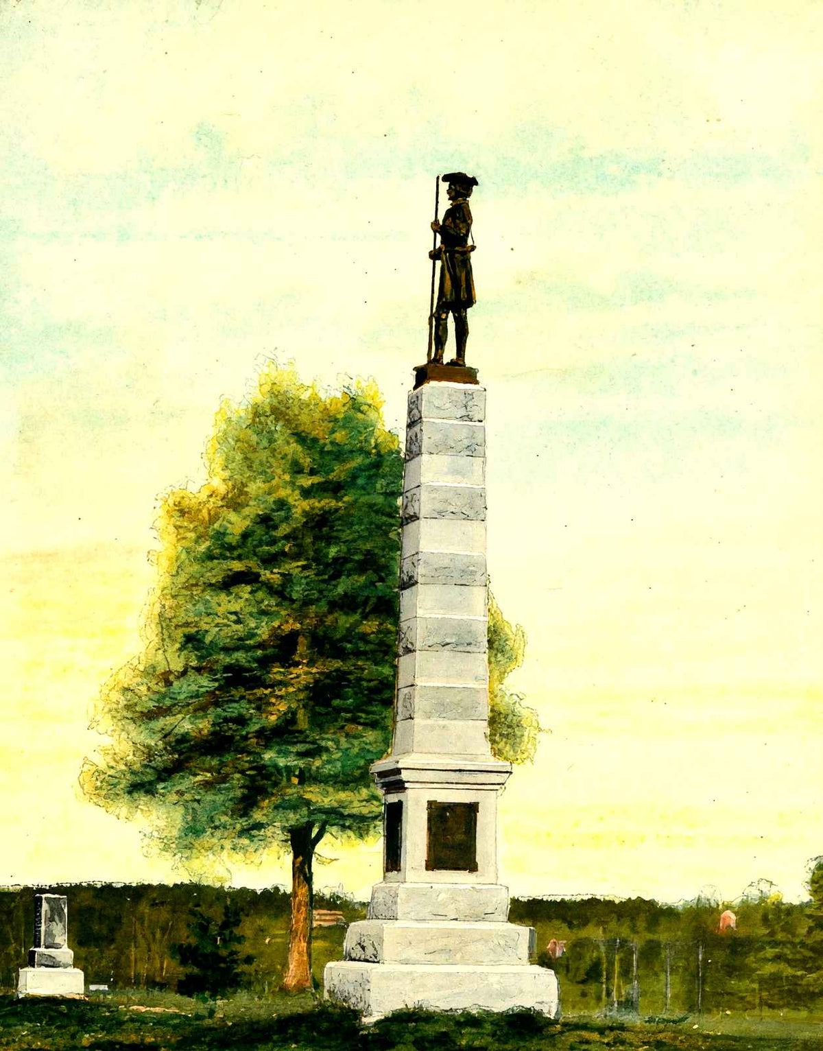 Colonial Monument, Greensboro, NC in 1906 art print
