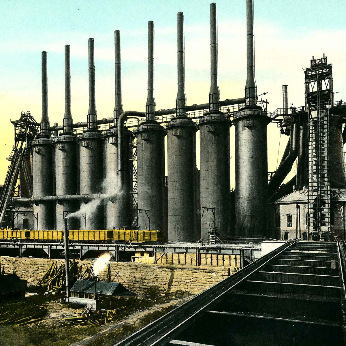 Carrie Furnaces, Rankin PA in 1906 vintage print